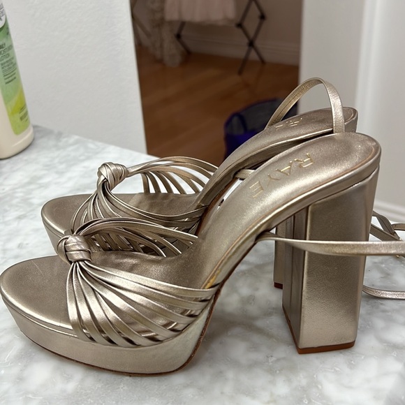 NEW Raye The Label Metallic Heels - Picture 12 of 13